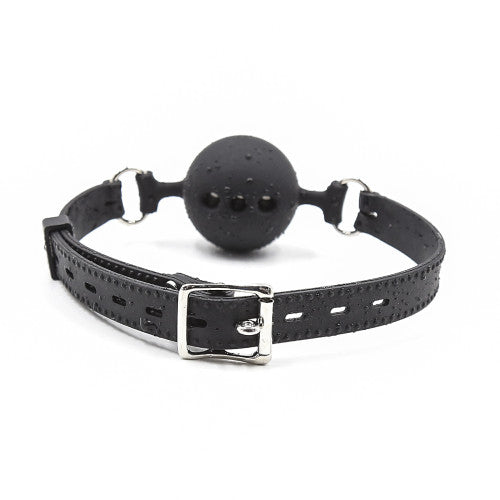 Naughty Toys Breathable Ball gag SMALL BLACK Ø 3.5 cm