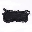 Naughty Toys Black Lace-Satin Blindfold with Hand Cuffs