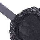 Naughty Toys Black Lace-Satin Blindfold with Hand Cuffs