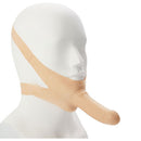Accommodator Latex Face Strap Dildo Flesh
