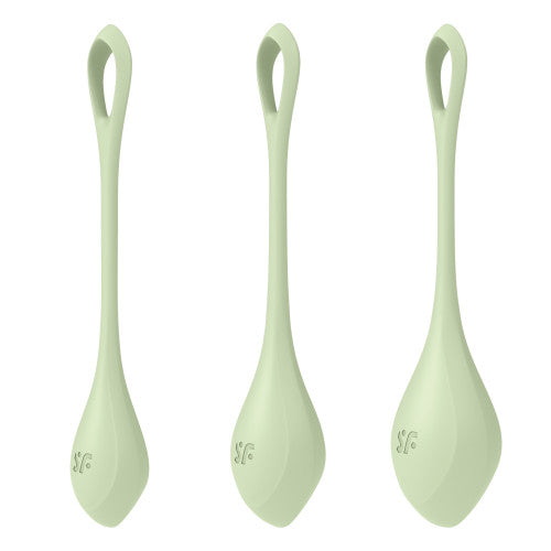 Satisfyer Yoni Power 2 Kegel Balls LIGHT GREEN 3-PIECE SET