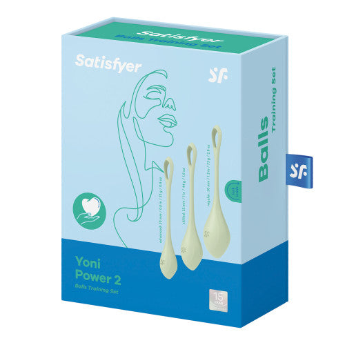 Satisfyer Yoni Power 2 Kegel Balls LIGHT GREEN 3-PIECE SET