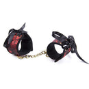Naughty Toys Black Red Floral Ankle Cuffs