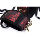 Naughty Toys Black Red Floral Ankle Cuffs