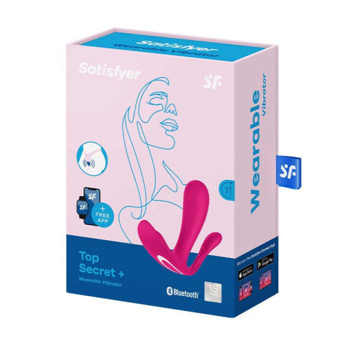 Satisfyer Top Secret PLUS Wearable Vibrator with Anal Stimulator PINK