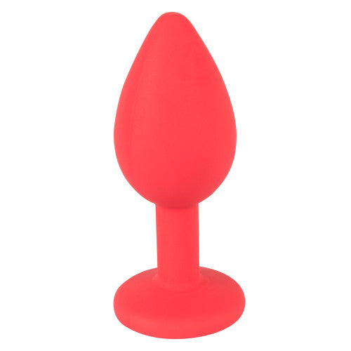 Silicone Jewel Red anal plug Small