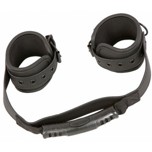 Handcuffs with handle for control and dominance