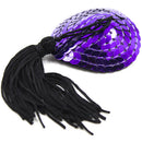 Purple Heart Burlesque Sequin Nipple Black Tassels