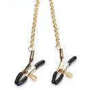 Golden Necklace Chain with Adjustable Nipples and Labia Clamps