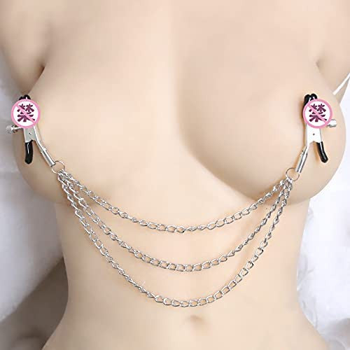 Intimate nipple clamps with triple chain