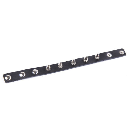Leather Spike nail adjustable cock ring