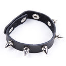 Leather Spike nail adjustable cock ring