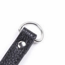 Leather cock ring with metal chain leash