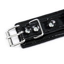 Naughty Toys ONE SIZE Grained Vinyl look hand Cuffs BLACK