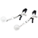 Nipple clamps with chain clear decorative balls