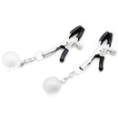 Nipple clamps with chain clear decorative balls