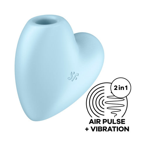 Satisfyer Cutie Heart air-pulse waves vibrations clitoral stimulator light blue