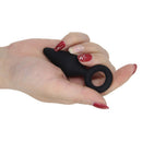 Small Black Silicone Anal Plug with Retrieval Ring Ø 2.8