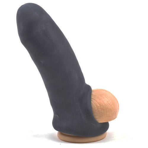 TOYBOY STRETCHY penis sleeve with inner soft texture 15cm BLACK