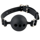 Naughty Toys Breathable Ball gag MEDIUM BLACK Ø 4 cm