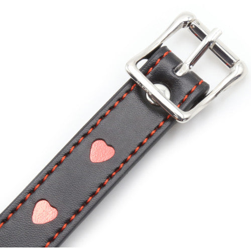 Adjustable mouth gag Red Silicone heart Ø 3.5