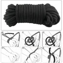 Naughty Toys Bondage cotton soft Rope BDSM 20 Meters BLACK