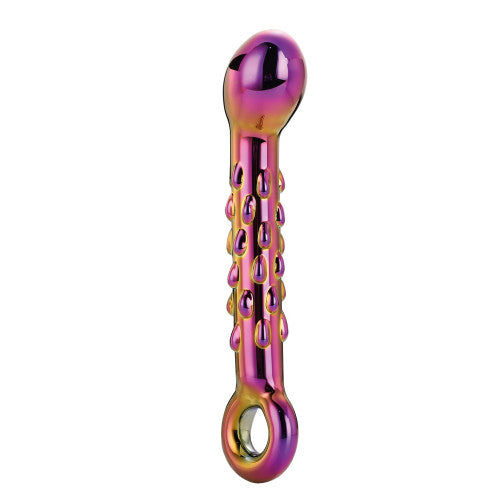 Glamour Glass Ribbed G-Spot Dildo 18cm x Ø 3,4cm