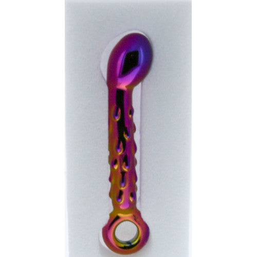 Glamour Glass Ribbed G-Spot Dildo 18cm x Ø 3,4cm