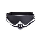 Adjustable One Size Blindfold with mouth ball gag