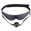 Adjustable One Size Blindfold with mouth ball gag