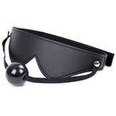 Adjustable One Size Blindfold with mouth ball gag