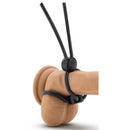 STAY HARD double loop Lasso cock and balls ring black