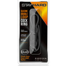 STAY HARD double loop Lasso cock and balls ring black