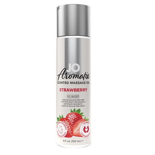 System JO Aromatix Scented Massage Oil Strawberry 120ml