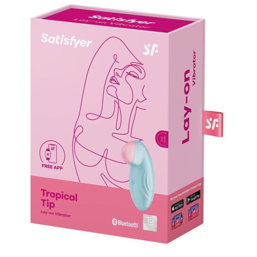 Satisfyer Tropical Tip Clitoral Vibrator Light Blue