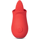 Red silicone vibrating Licking Tongue rose Flower