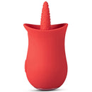 Red silicone vibrating Licking Tongue rose Flower