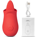 Red silicone vibrating Licking Tongue rose Flower