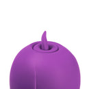 Purple Silicone Clitoral Rose Sucking Vibrator with Vibrating Tongue