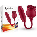 Clitoral Air suction Rose with thrusting bullet Vibrator