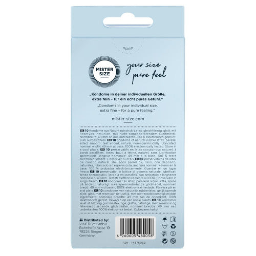 Mister Size 49 mm condoms 10 pieces