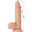 Bahamut realistic life-like TPR dildo with suction 22 x Ø 4.6 cm