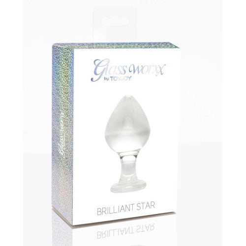Brilliant Star Glass Butt Plug 9 X Ø 4 cm