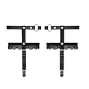 Obsessive A769 sensual garters O/S black