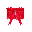 Obsessive Amor Cherris seductive garter O/S red