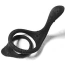 Soft stretchy 3 in 1 Double cock ring with Tainted Teasing Tail