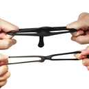 Soft stretchy 3 in 1 Double cock ring with Tainted Teasing Tail