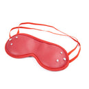 Naughty Toys red satin soft padded blindfold with jewels