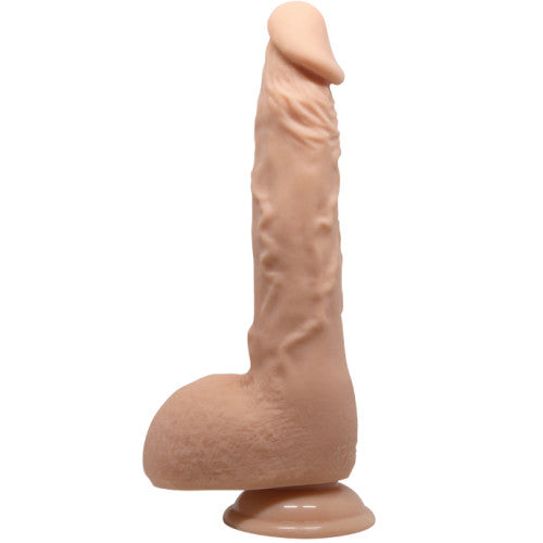Flesh White Cock & Balls with Suction Beautiful Jason 25 X Ø 4 cm