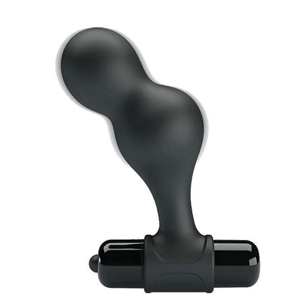 MR PLAY vibrating silicone Butt Plug 10 x Ø 3 cm